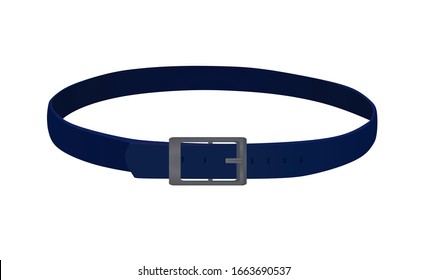 Blue pants belt. vector illustration