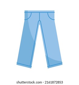 blaue Hosenbekleidung einzeln auf Symbol