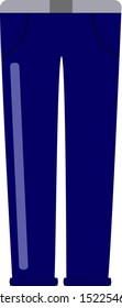 Pantalones azules, ilustración, vector sobre fondo blanco.