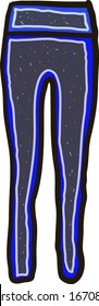 Pantalones azules, ilustración, vector sobre fondo blanco.