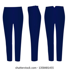 Blue pants. vector illustration