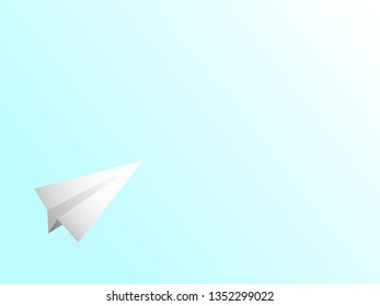 Blue paper airplane