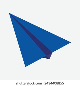 blue paper airplane icon on different color background. flat style. blue paper aircraft icon for your web site design, logo, app, UI. paper plant symbol. Vector illustration. Eps file 134.