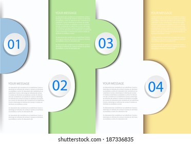 blue paper background abstract infographic for work plan on white background for text and message design