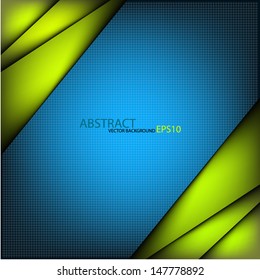 blue paper background overlap dimension vector illustration message board for text and message design modern website