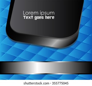 blue paper background overlap dimension vector illustration message board for text and message design modern website
