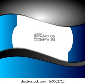 Blue paper background overlap dimension vector illustration message board for text and message design modern website
