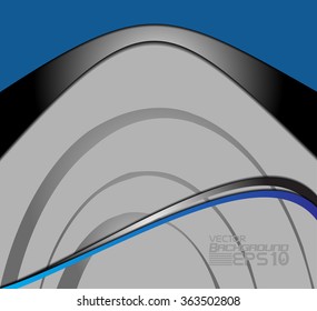 Blue paper background overlap dimension vector illustration message board for text and message design modern website
