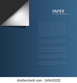 blue paper background vector origami on black texture pattern for modern text and message design 