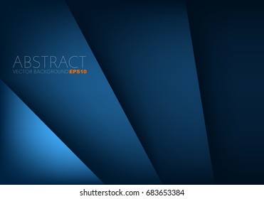 Blue paper background vector overlap layer with space for text and message design