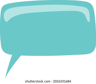 Blue paper bubbles for speech on an white background. Abstract design. Vector illustration