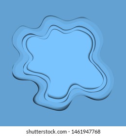 Blue Paper Cut Abstract Background Vector
