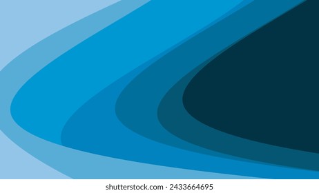Blue paper cut abstract background vector image for backdrop or presentation