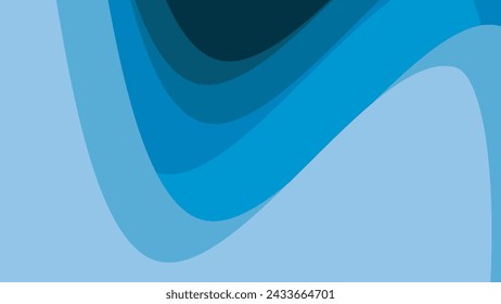Blue paper cut abstract background vector image for backdrop or presentation