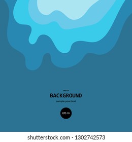 blue paper cut. abstract vector background