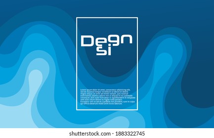 Blue paper cut design with deep and smooth gradation