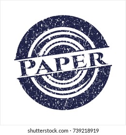 Blue Paper distressed grunge seal
