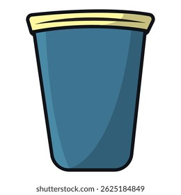 Blue paper drink cup. Vector illustration