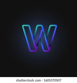 Blue paper folded character from a typeset, vector illustration