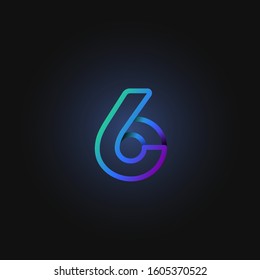 Blue paper folded character from a typeset, vector illustration