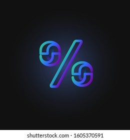 Blue paper folded character from a typeset, vector illustration