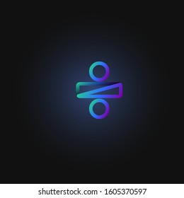 Blue paper folded character from a typeset, vector illustration
