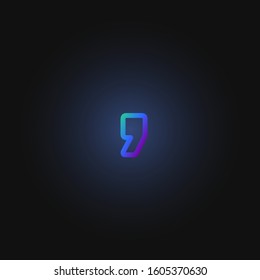 Blue paper folded character from a typeset, vector illustration