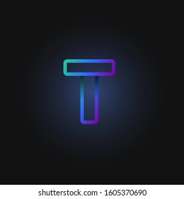 Blue paper folded character from a typeset, vector illustration