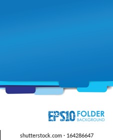 blue paper folder files