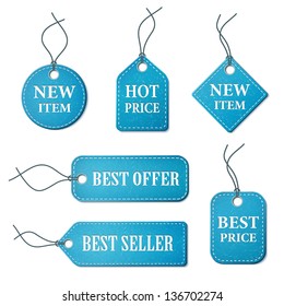 blue paper labels set ep10 vector