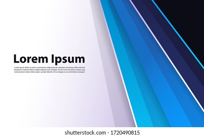 Blue paper layer background gradient on Realistic overlap layer.