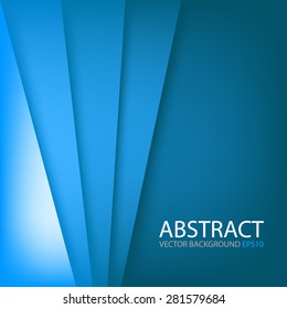 Blue paper layer background vector for design