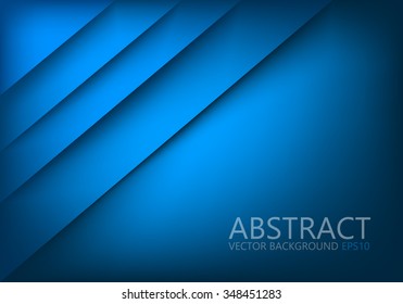 Blue paper layer background vector for design