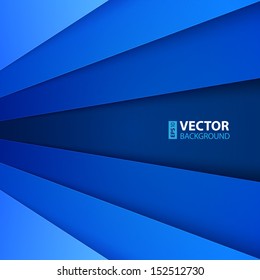 Blue paper layers abstarct vector background. RGB EPS 10 vector illustration