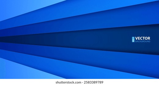 Blue paper layers with realistic shadows abstract background. RGB EPS 10 vector illustration