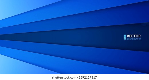 Blue paper layers with realistic shadows abstract background. RGB EPS 10 vector illustration