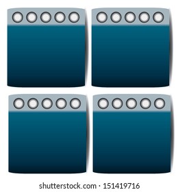 blue paper for notes. vector illustration design. office and business background