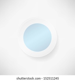 blue paper round over white Backgrounds
