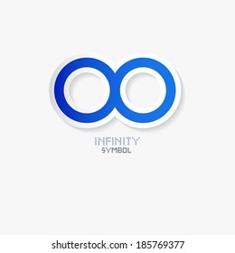 Blue Paper Vector Infinity Symbol 