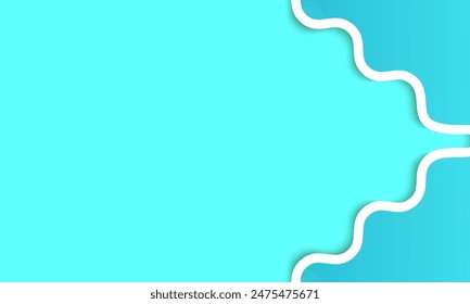 blue paper wavy style 3d background. background illustration with blue waves style paper. realistic abstract blue wave line background for poster display background. banner Template promotion. space
