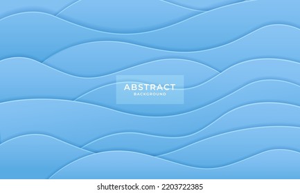 Blue Papercut Abstract Empty Background Design For Many Purpose