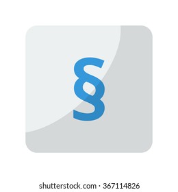 Blue Paragraph icon on grey rounded square button on white