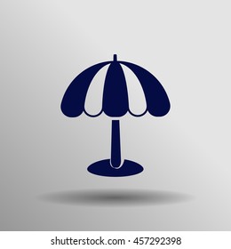 blue Parasol icon on the gray background