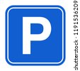 parking sign isolated
