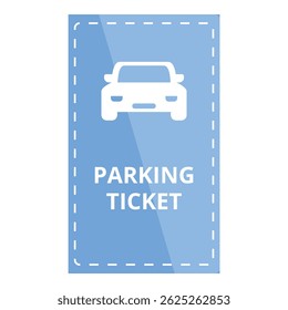 Blue parking ticket showing car park fee payment