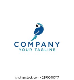 blue parrot logo icon and vector