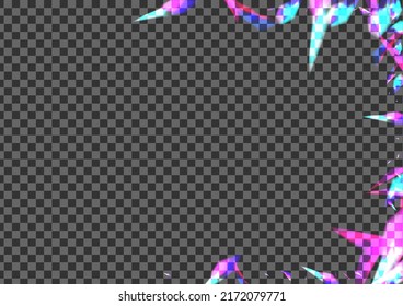 Blue Particle Background Transparent Vector. Bokeh Festive Template. Shine Vibrant Texture. Violet Splash. Element Fall Wallpaper.