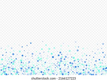 Blue Particle Invitation Vector Transparent Background. Top Rhombus Backdrop. Abstract Cell Illustration. Turquoise Celebrate Pattern.