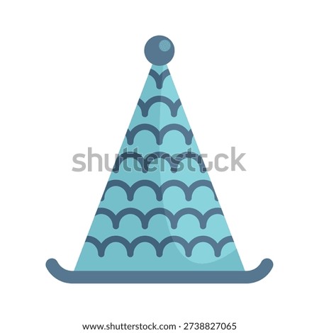 Blue party hat featuring a festive design, adding a touch of merriment to any celebration or special event