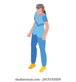 Blue party princess icon isometric vector. Residence regal. Palace royal